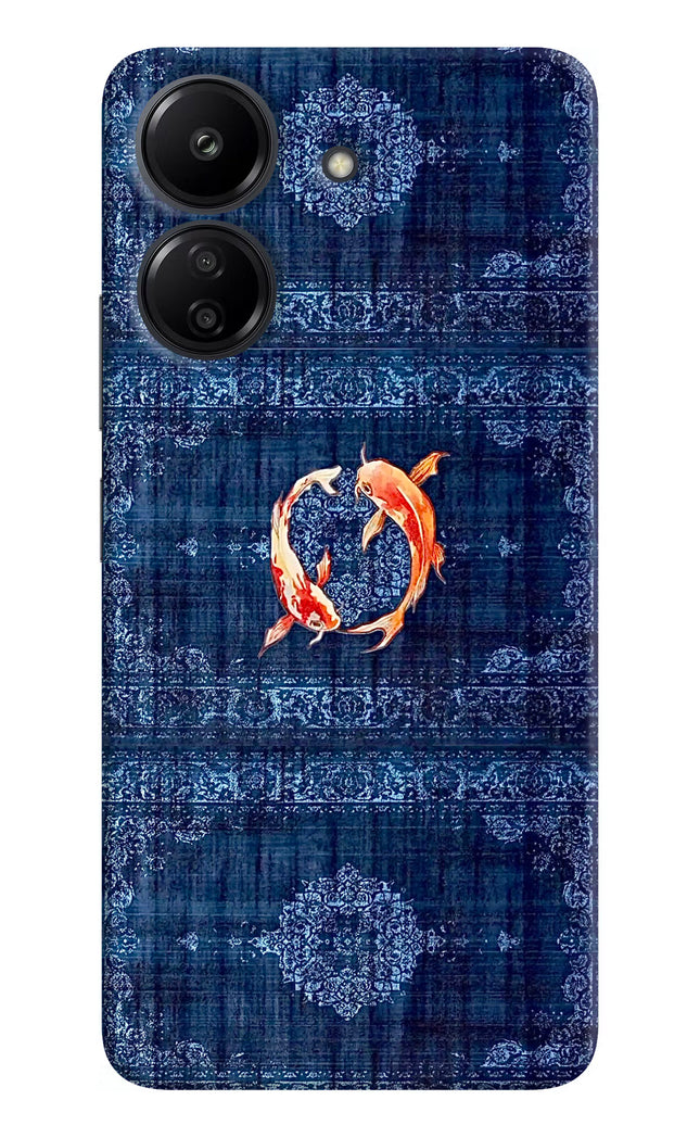 Koi Blue Redmi 13C 4G Hard Case Back Cover by Casekaro