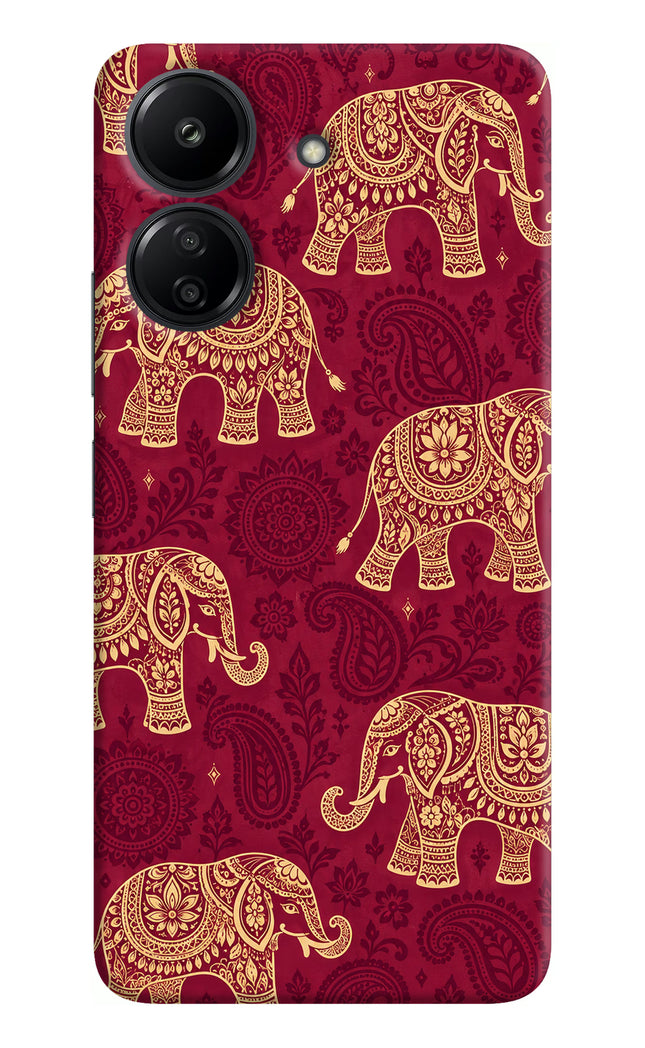 Maroon Elephant Redmi 13C 4G Back Cover