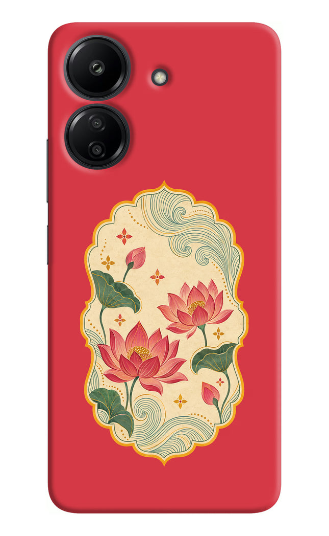 Pink Lotus Redmi 13C 4G Back Cover