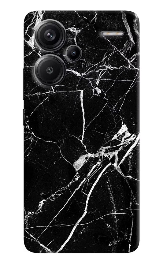 Black Marble Pattern Redmi Note 13 Pro+ 5G Hard Case Back Cover by Casekaro