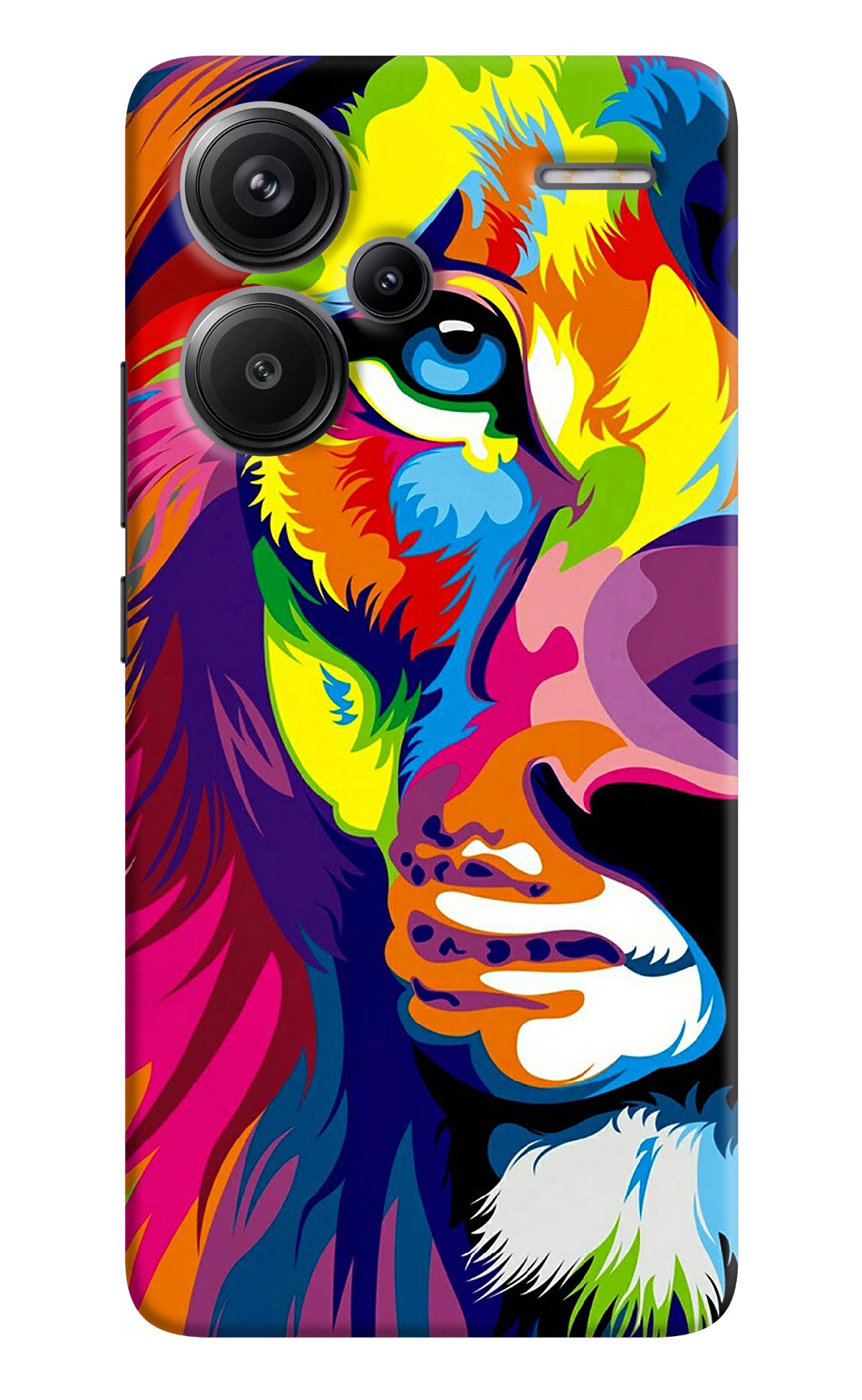 Lion Half Face Redmi Note 13 Pro+ 5G Back Cover