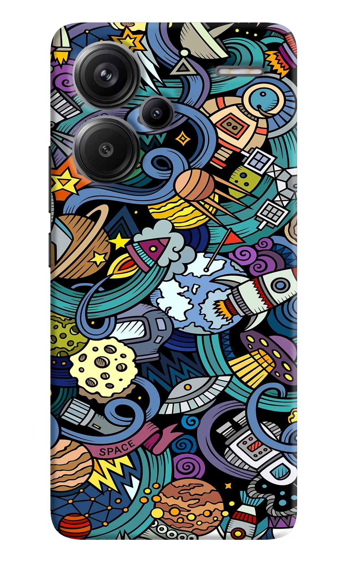 Space Abstract Redmi Note 13 Pro+ 5G Hard Case Back Cover by Casekaro