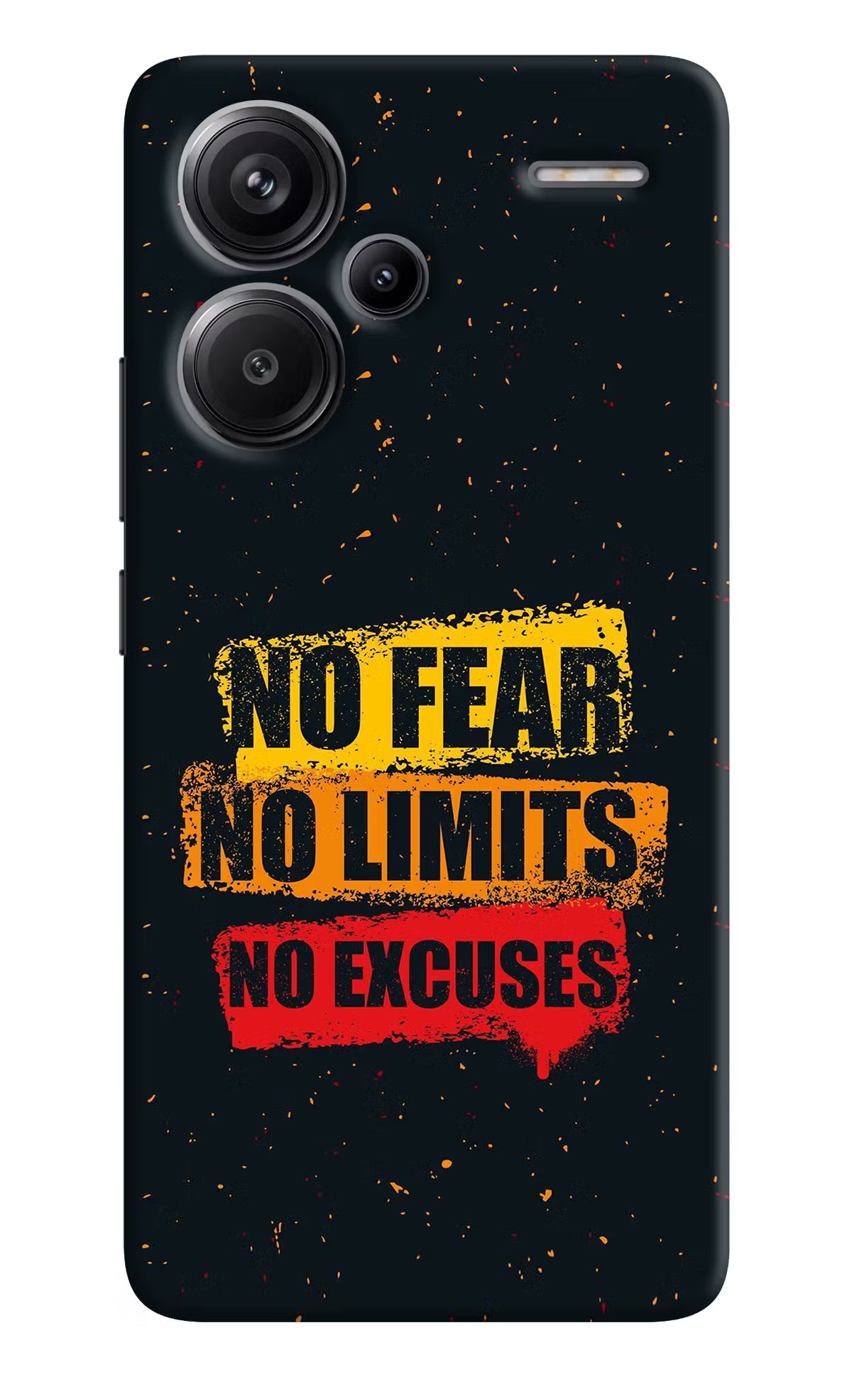 No Fear No Limits No Excuse Redmi Note 13 Pro+ 5G Hard Case Back Cover by Casekaro