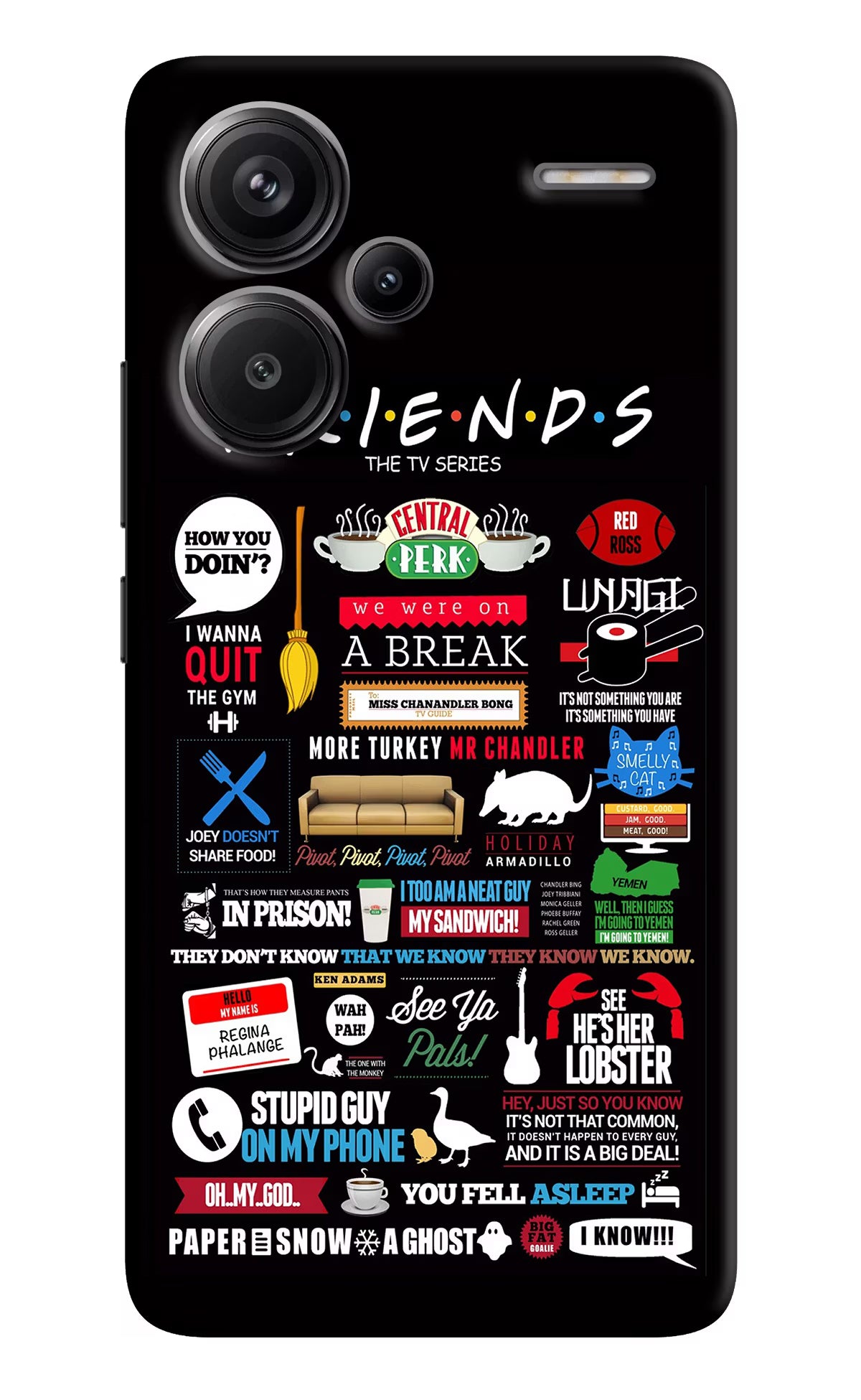 FRIENDS Redmi Note 13 Pro+ 5G Hard Case Back Cover by Casekaro