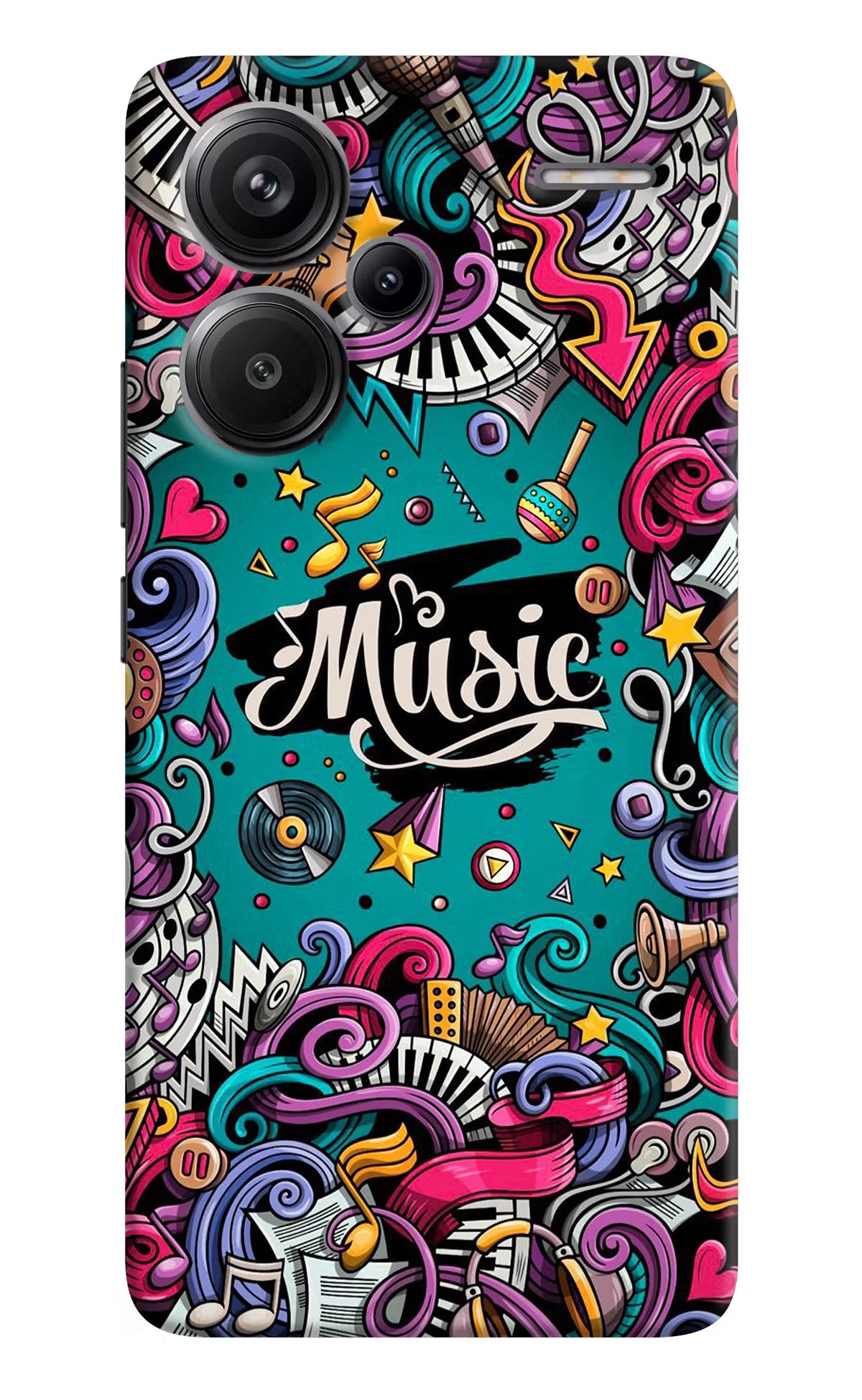 Music Graffiti Redmi Note 13 Pro+ 5G Hard Case Back Cover by Casekaro