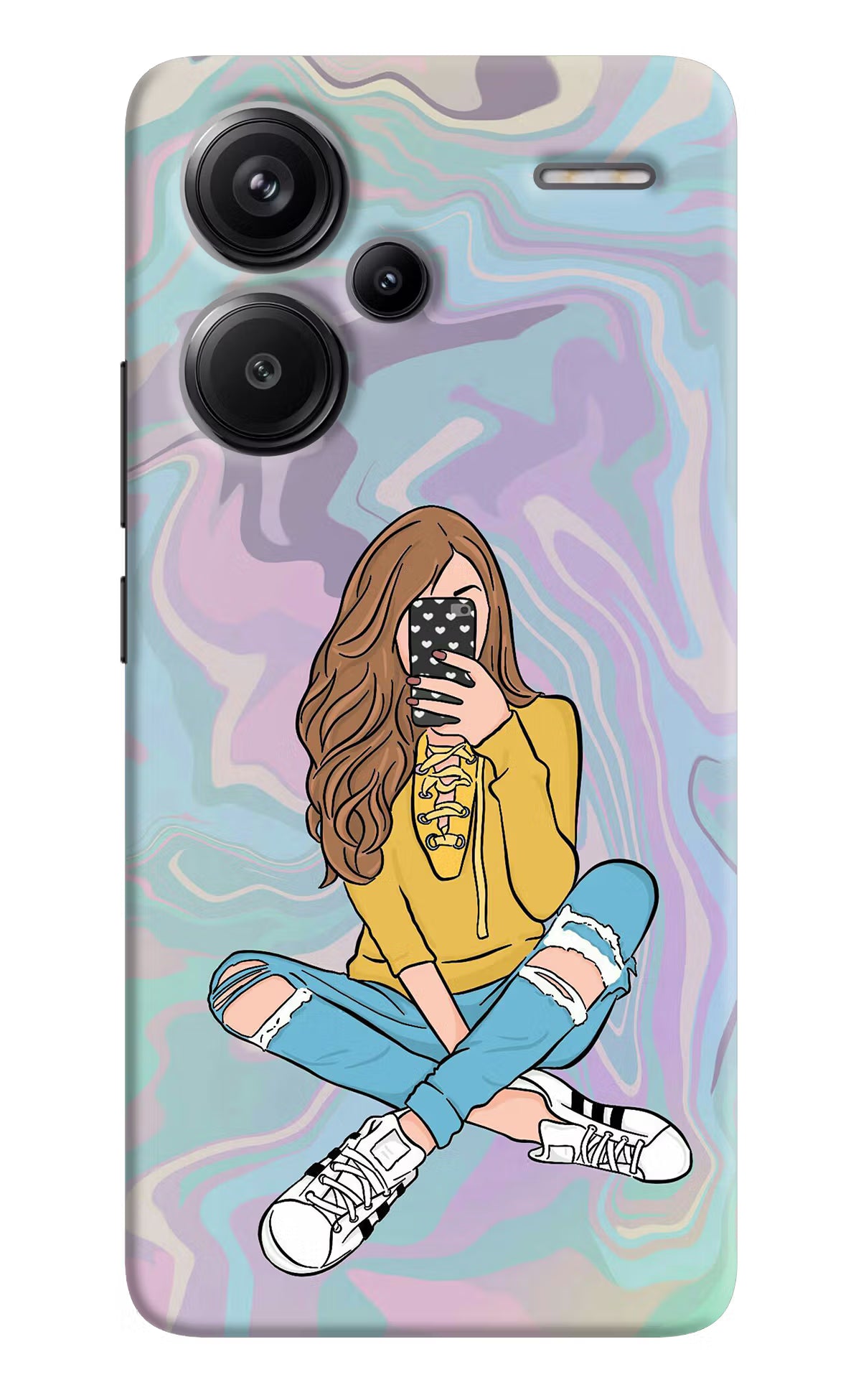Selfie Girl Redmi Note 13 Pro+ 5G Hard Case Back Cover by Casekaro