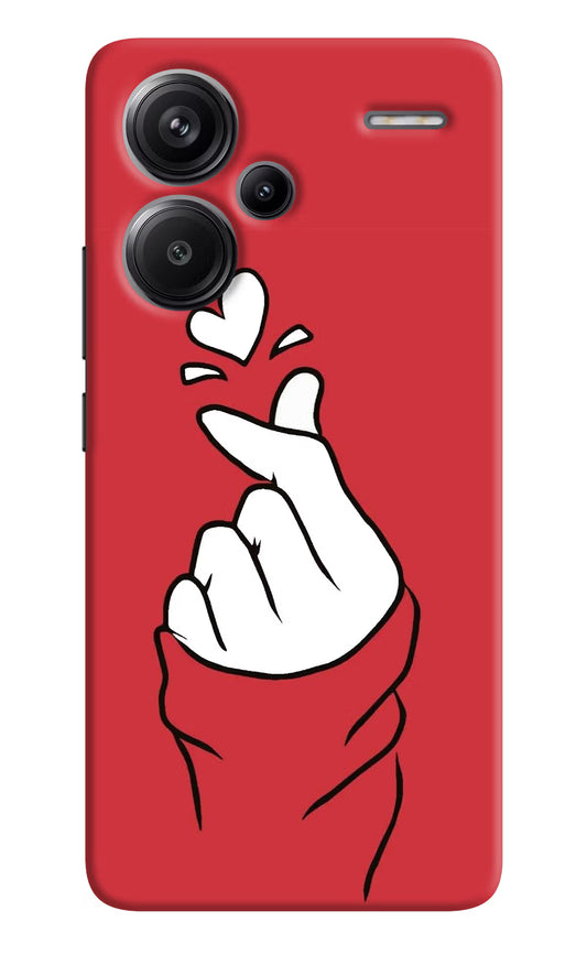 Korean Love Sign Redmi Note 13 Pro+ 5G Hard Case Back Cover by Casekaro