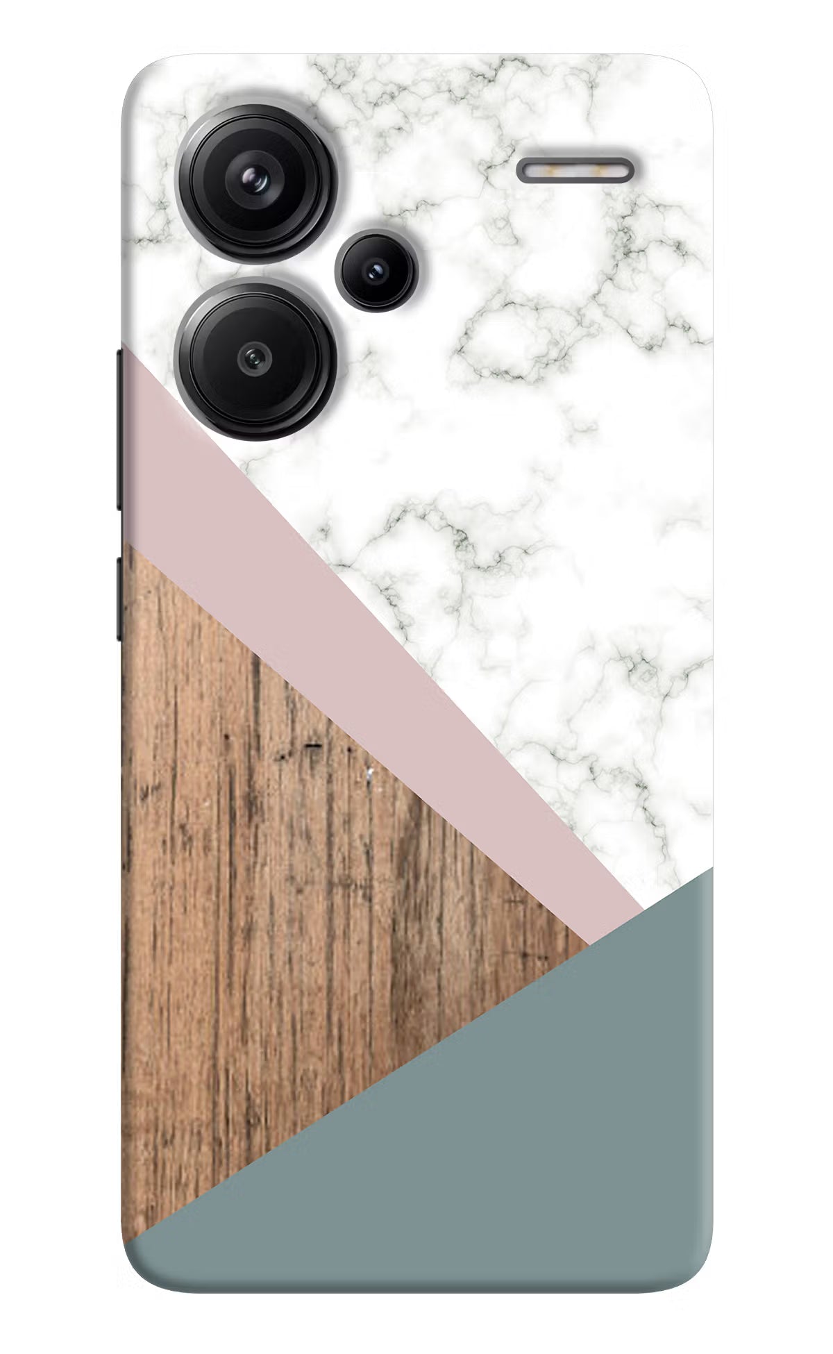 Marble wood Abstract Redmi Note 13 Pro+ 5G Hard Case Back Cover by Casekaro