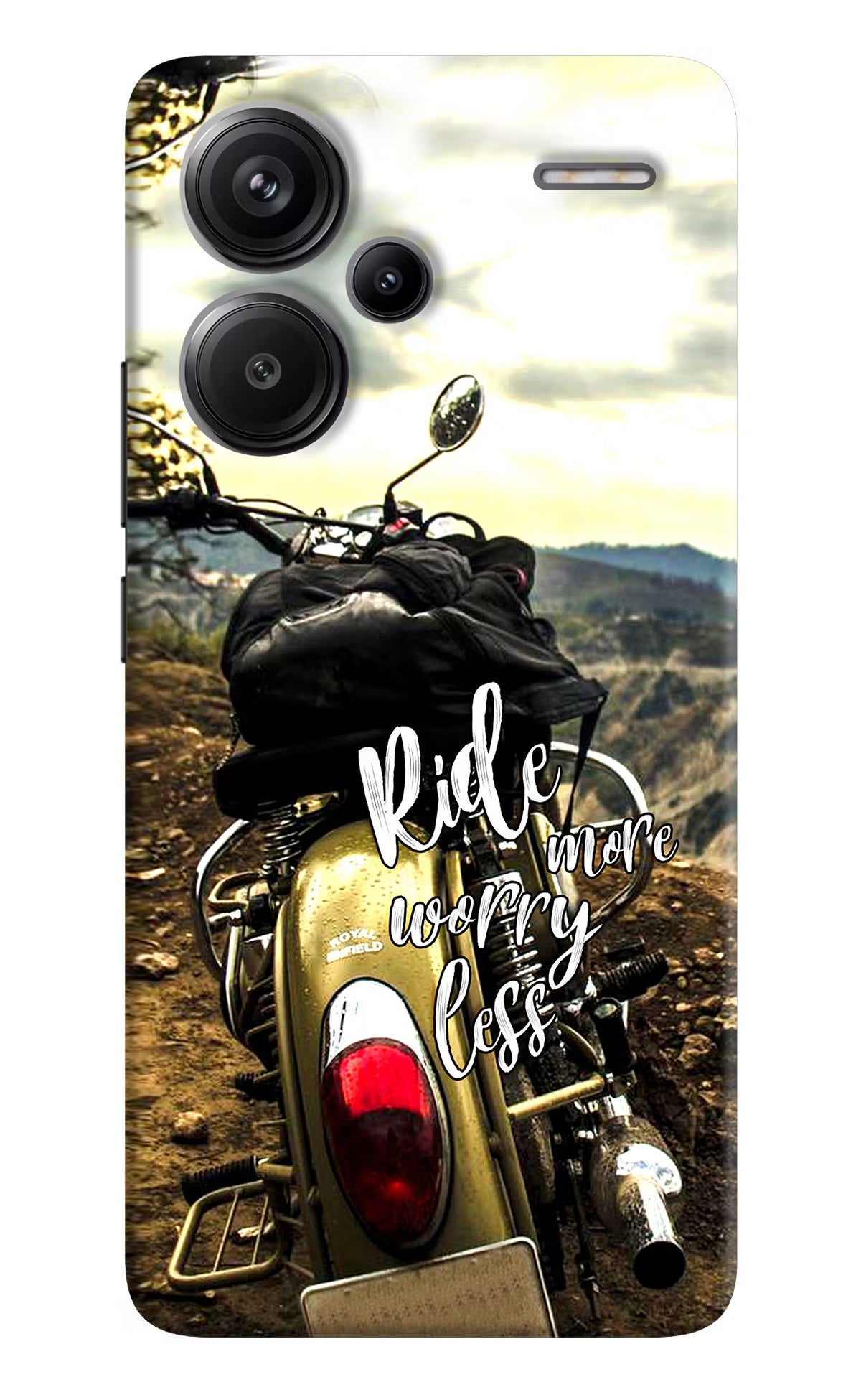 Ride More Worry Less Redmi Note 13 Pro+ 5G Hard Case Back Cover by Casekaro