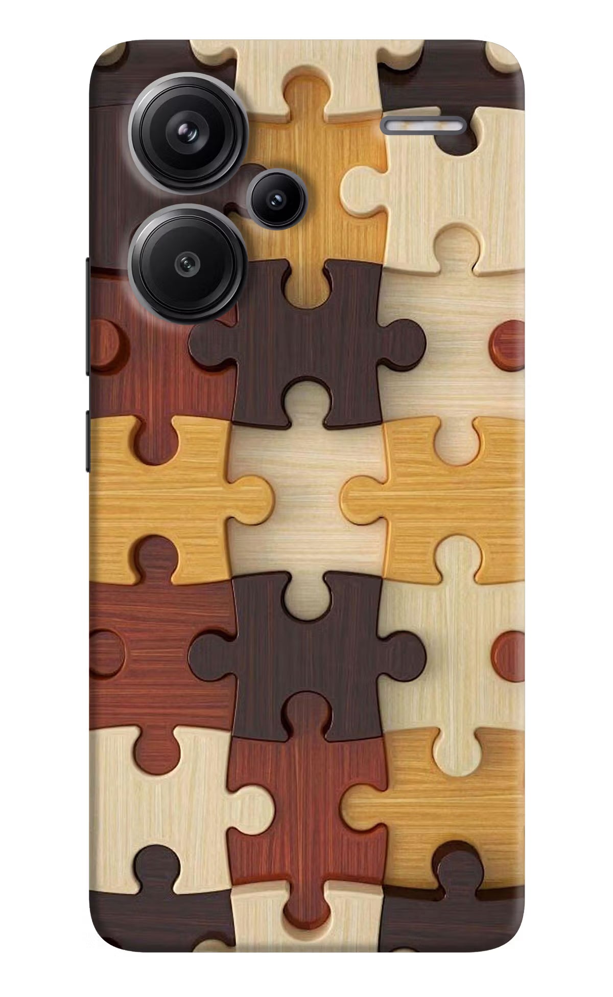 Wooden Puzzle Redmi Note 13 Pro+ 5G Hard Case Back Cover by Casekaro