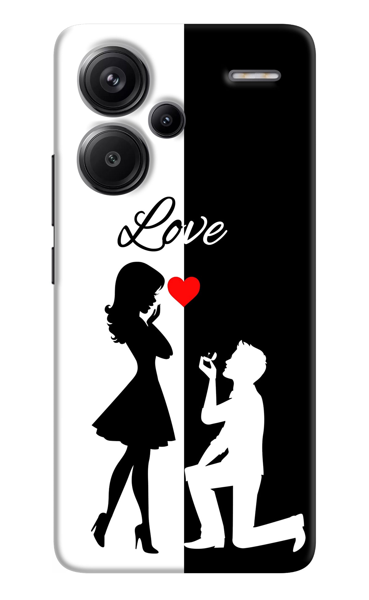 Love Propose Black And White Redmi Note 13 Pro+ 5G Back Cover