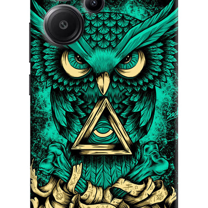 Green Owl Redmi Note 13 Pro+ 5G Hard Case Back Cover by Casekaro