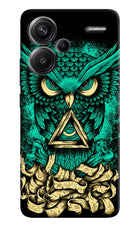 Green Owl Redmi Note 13 Pro+ 5G Hard Case Back Cover by Casekaro