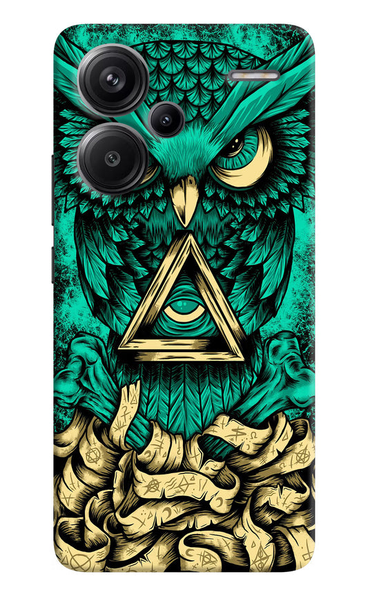 Green Owl Redmi Note 13 Pro+ 5G Hard Case Back Cover by Casekaro