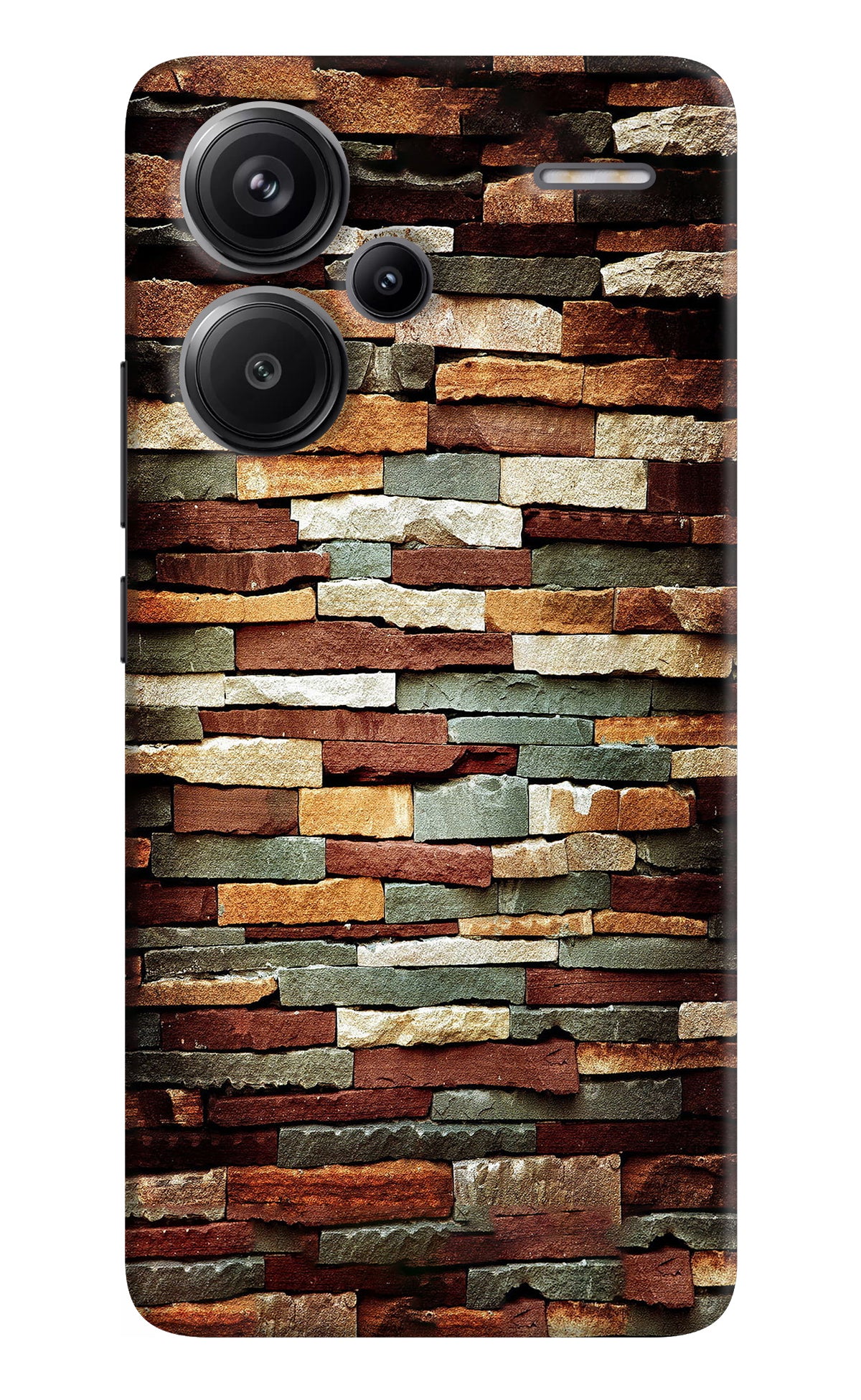 Bricks Pattern Redmi Note 13 Pro+ 5G Back Cover