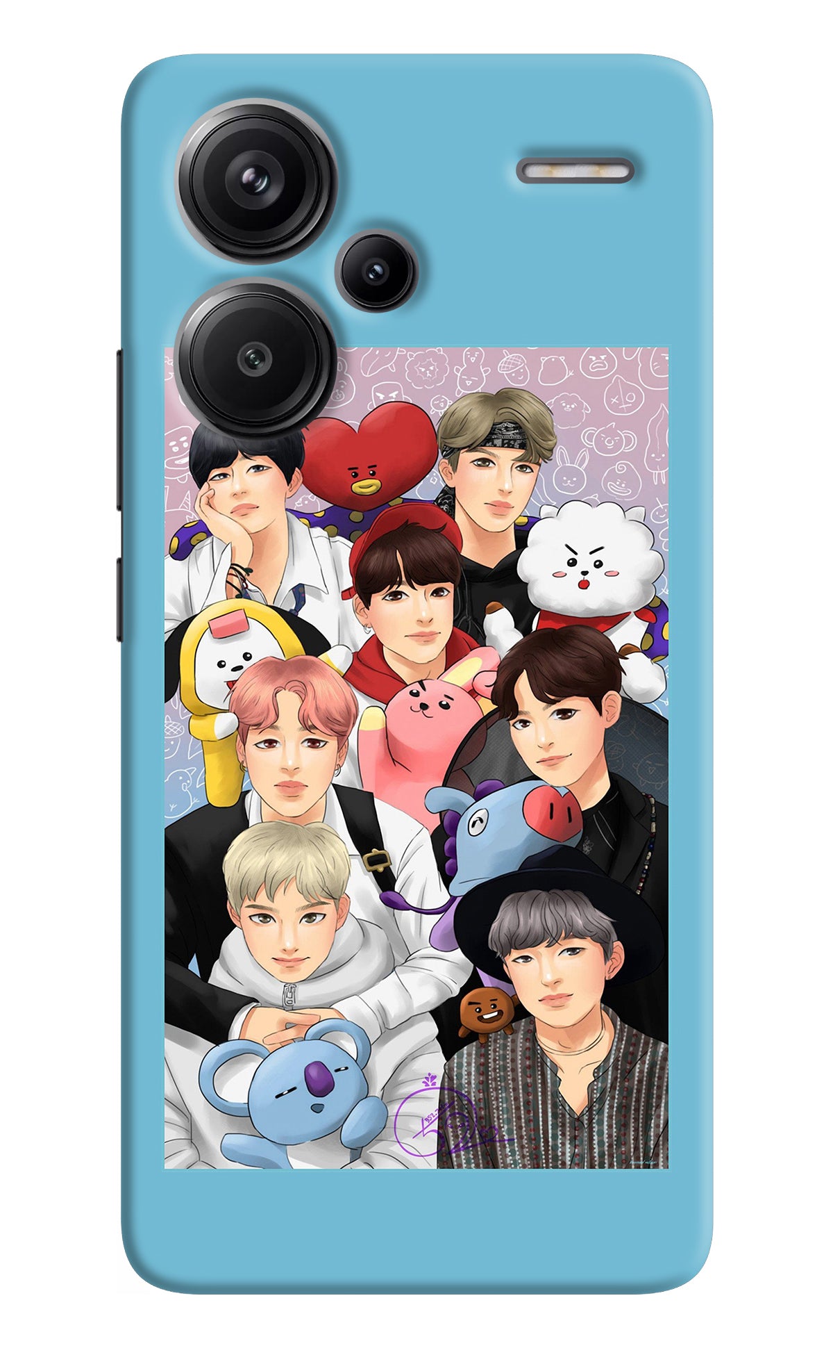 BTS with animals Redmi Note 13 Pro+ 5G Back Cover