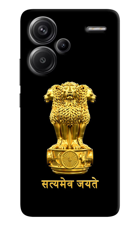Satyamev Jayate Golden Redmi Note 13 Pro+ 5G Hard Case Back Cover by Casekaro
