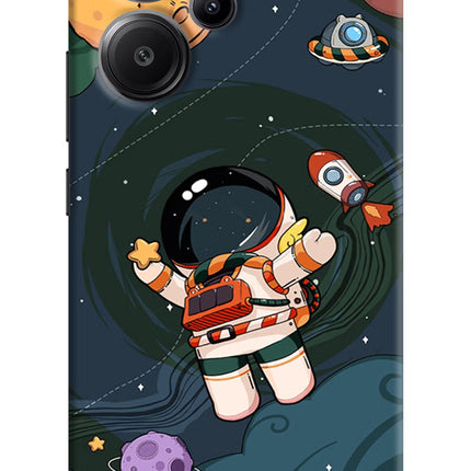 Cartoon Astronaut Redmi Note 13 Pro+ 5G Hard Case Back Cover by Casekaro