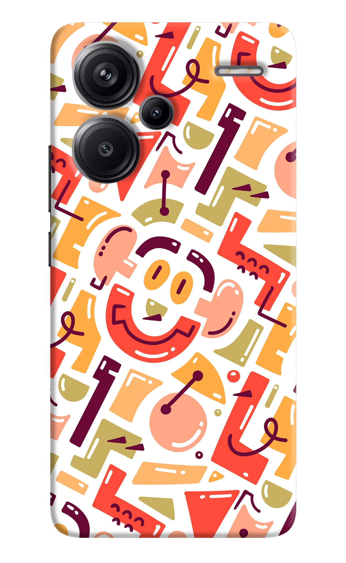 Doodle Pattern Redmi Note 13 Pro+ 5G Back Cover