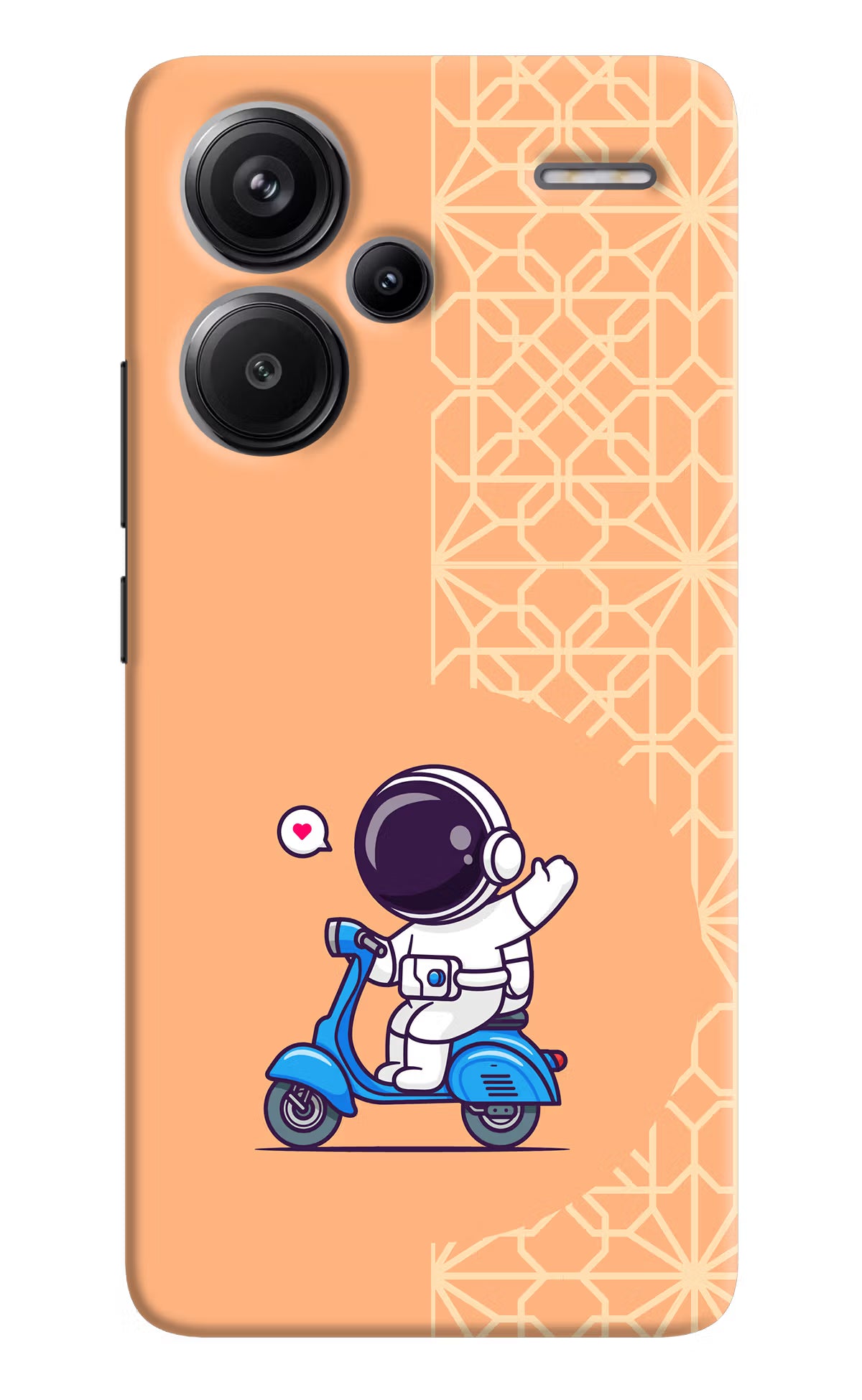 Cute Astronaut Riding Redmi Note 13 Pro+ 5G Hard Case Back Cover by Casekaro