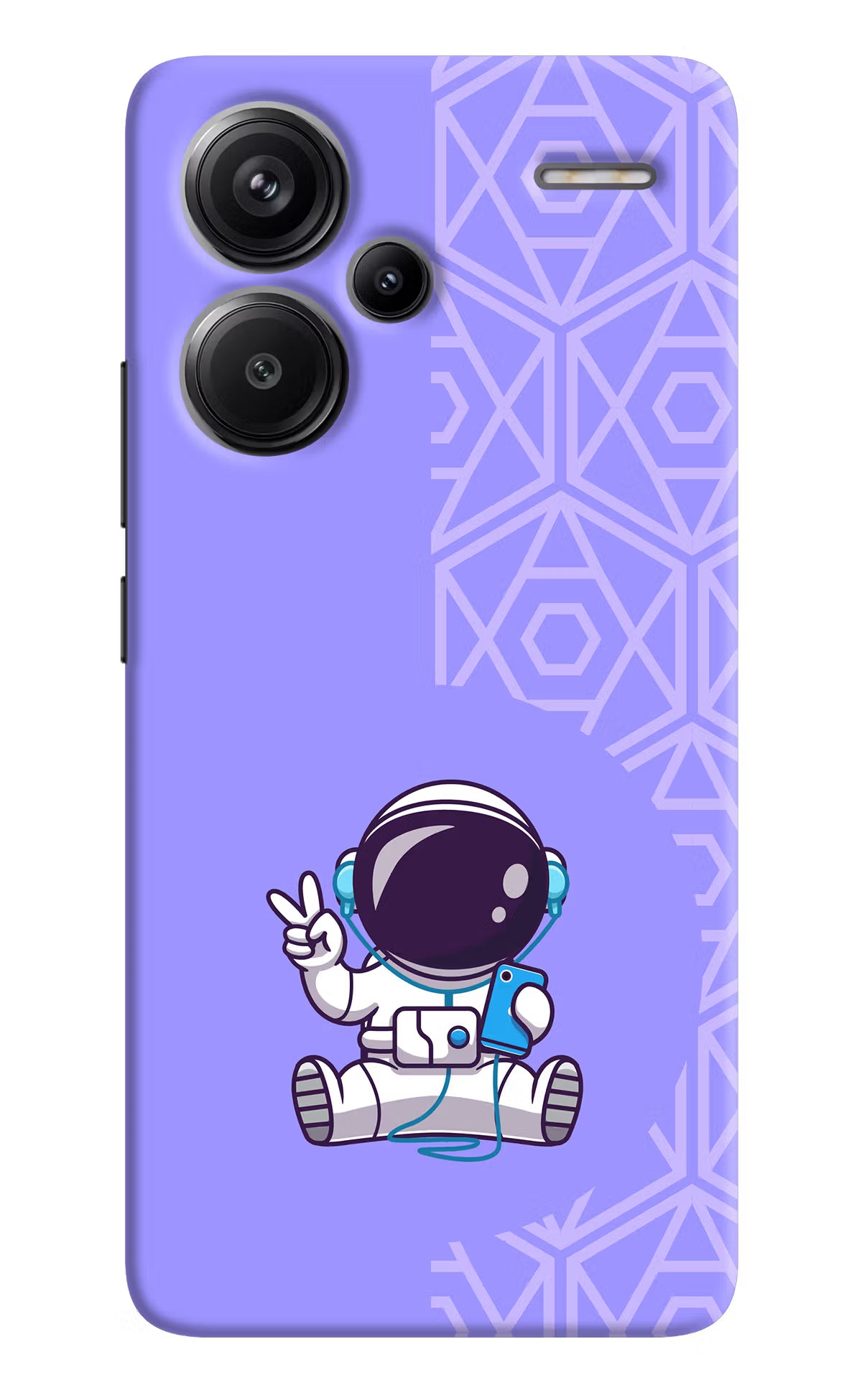 Cute Astronaut Chilling Redmi Note 13 Pro+ 5G Hard Case Back Cover by Casekaro