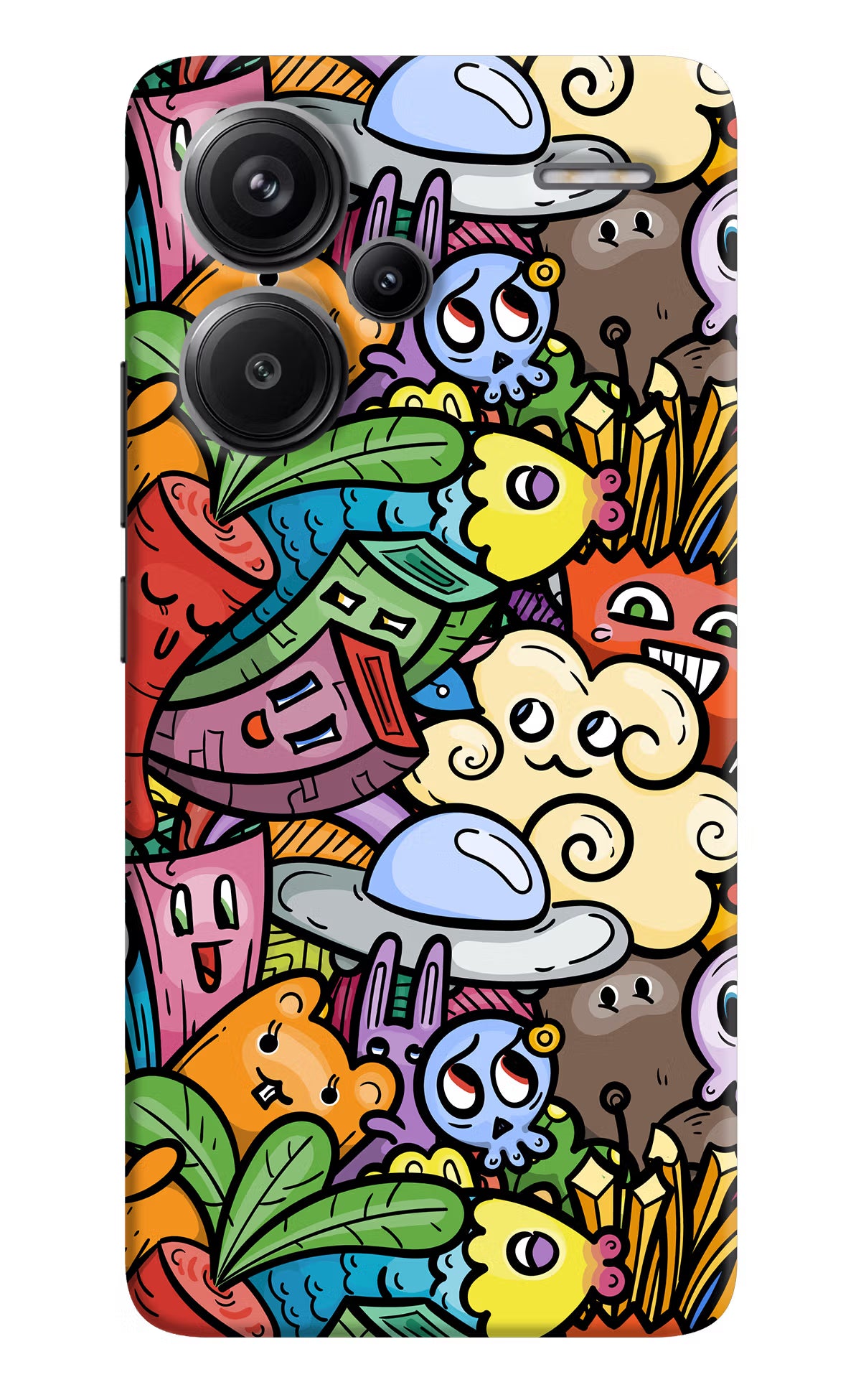 Veggie Doodle Redmi Note 13 Pro+ 5G Hard Case Back Cover by Casekaro