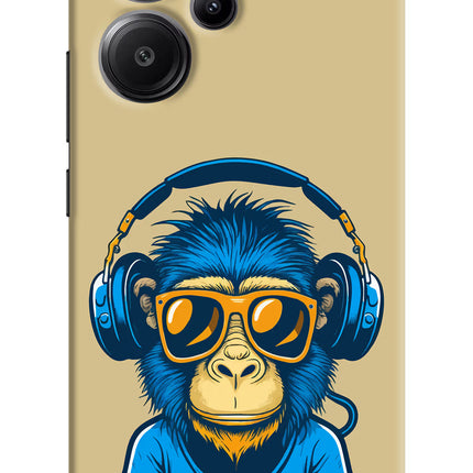 Monkey Headphone Redmi Note 13 Pro+ 5G Hard Case Back Cover by Casekaro