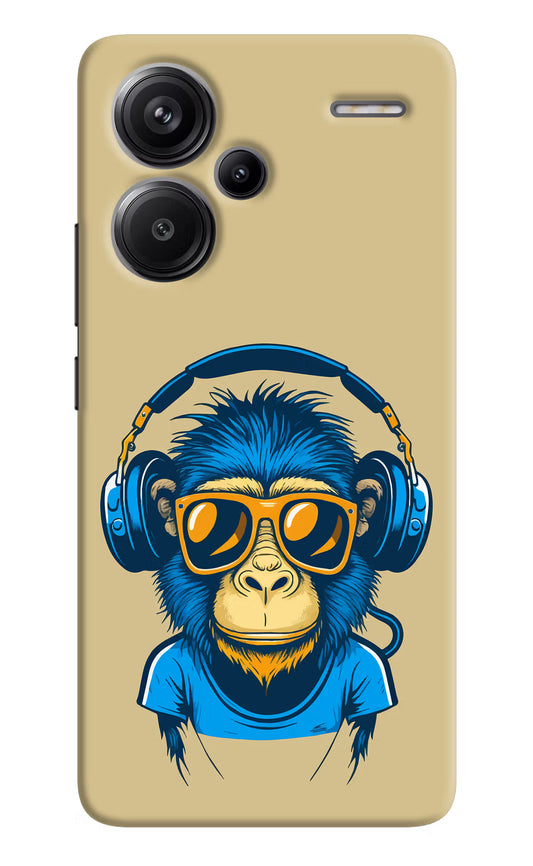 Monkey Headphone Redmi Note 13 Pro+ 5G Hard Case Back Cover by Casekaro