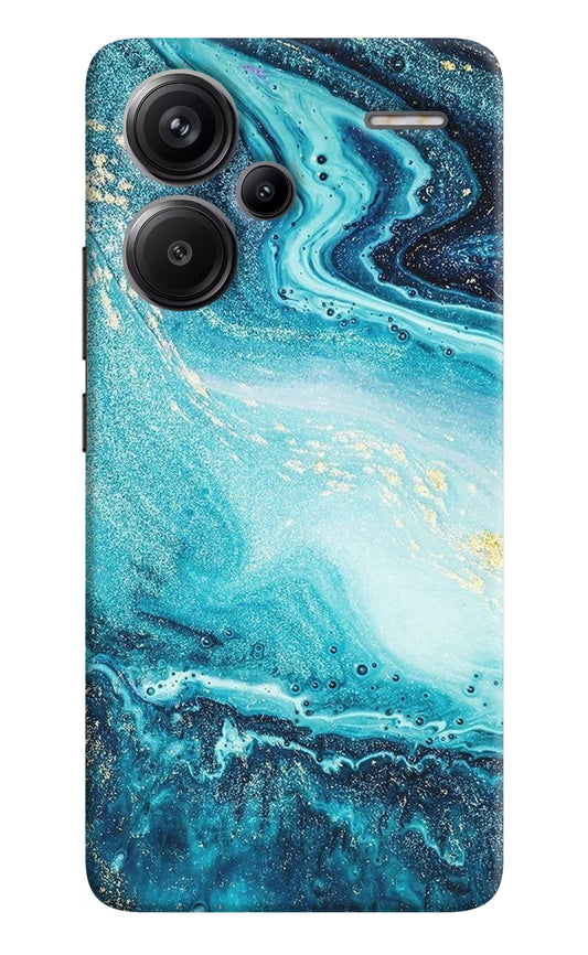 Blue Glitter Marble Redmi Note 13 Pro+ 5G Hard Case Back Cover by Casekaro