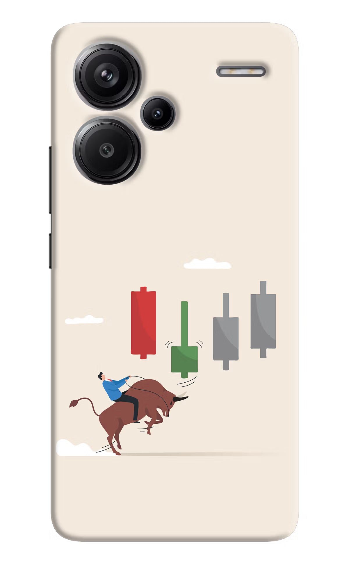 Bull Trading Momentum Redmi Note 13 Pro+ 5G Hard Case Back Cover by Casekaro