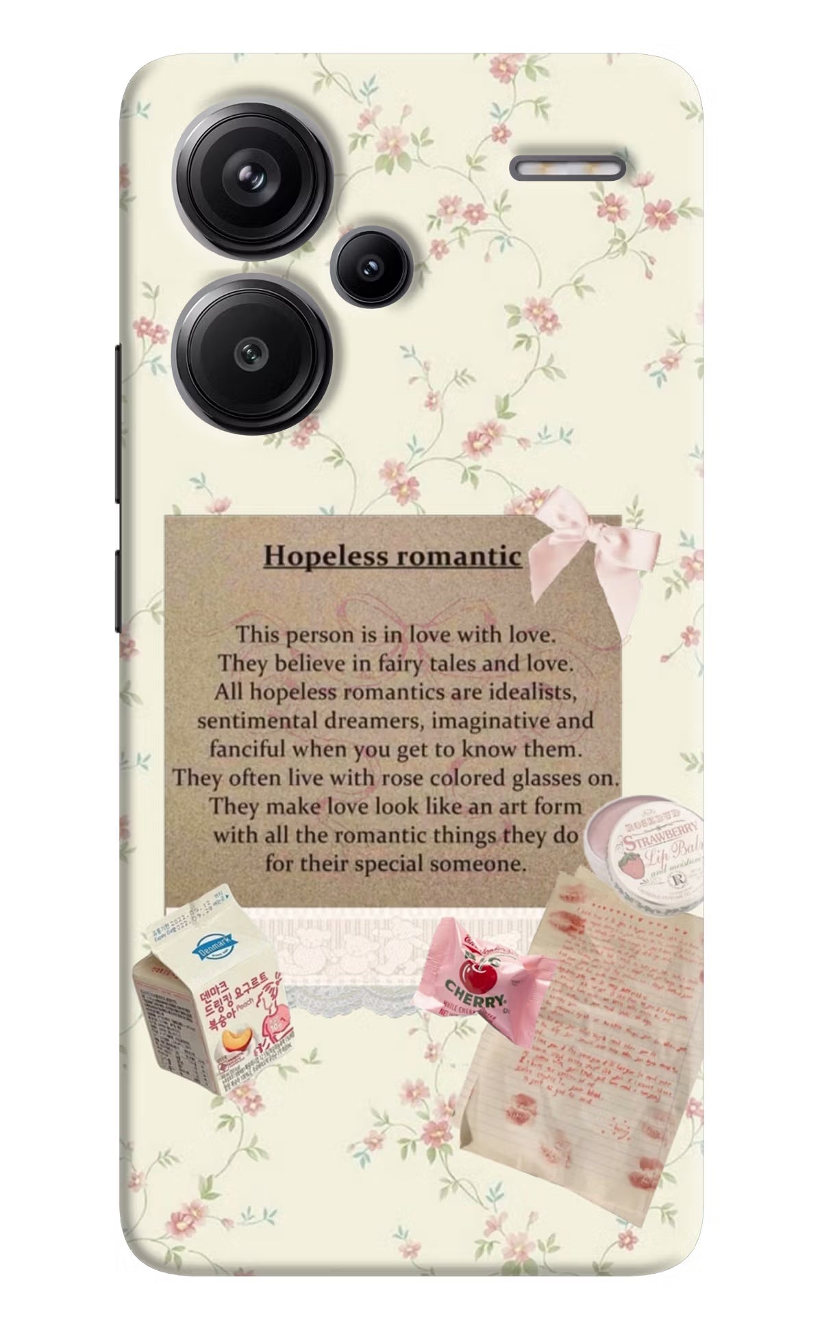 Hopeless Romantic Redmi Note 13 Pro+ 5G Hard Case Back Cover by Casekaro