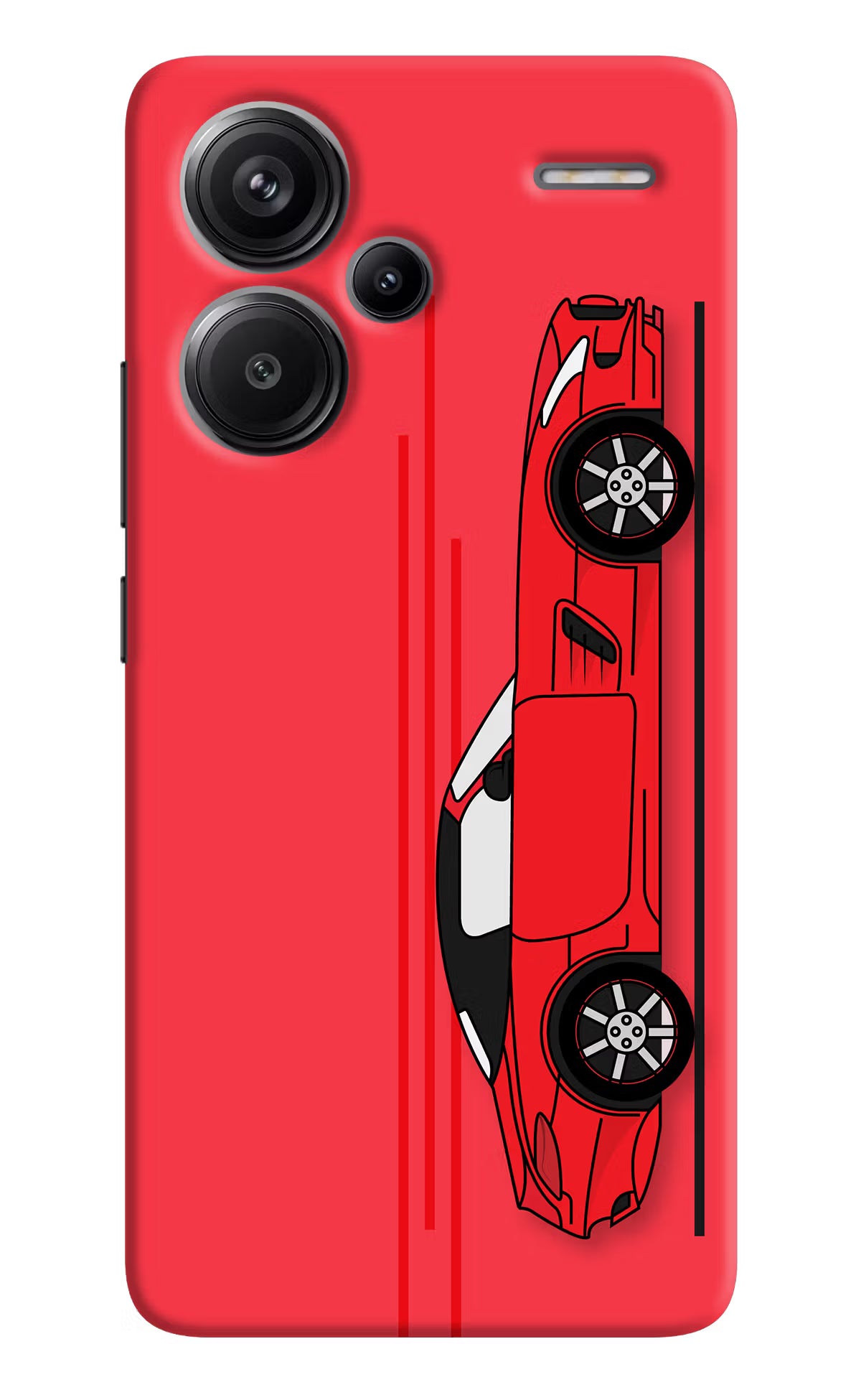 Red Velocity Redmi Note 13 Pro+ 5G Hard Case Back Cover by Casekaro