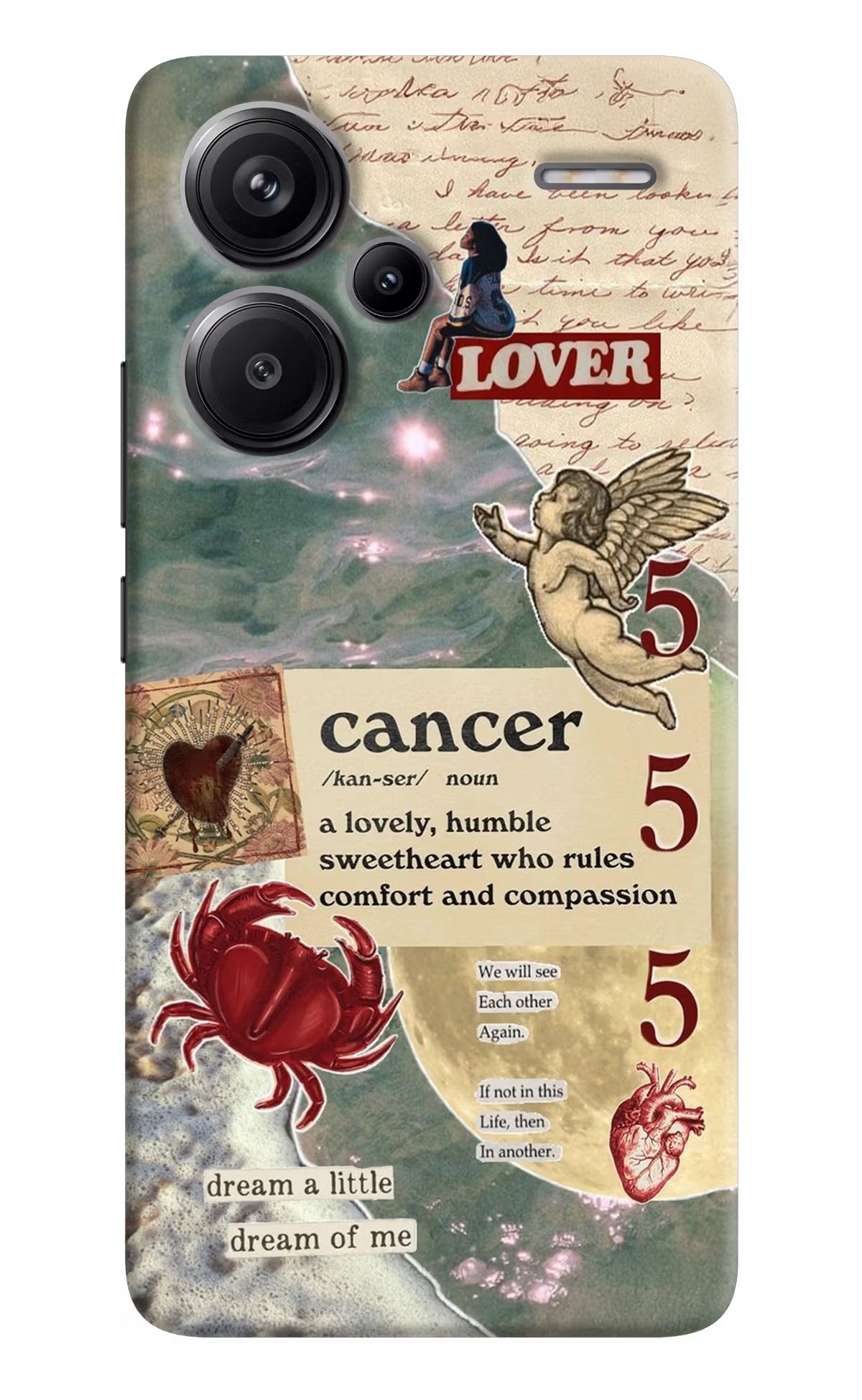 Cancer Zodiac Redmi Note 13 Pro+ 5G Hard Case Back Cover by Casekaro