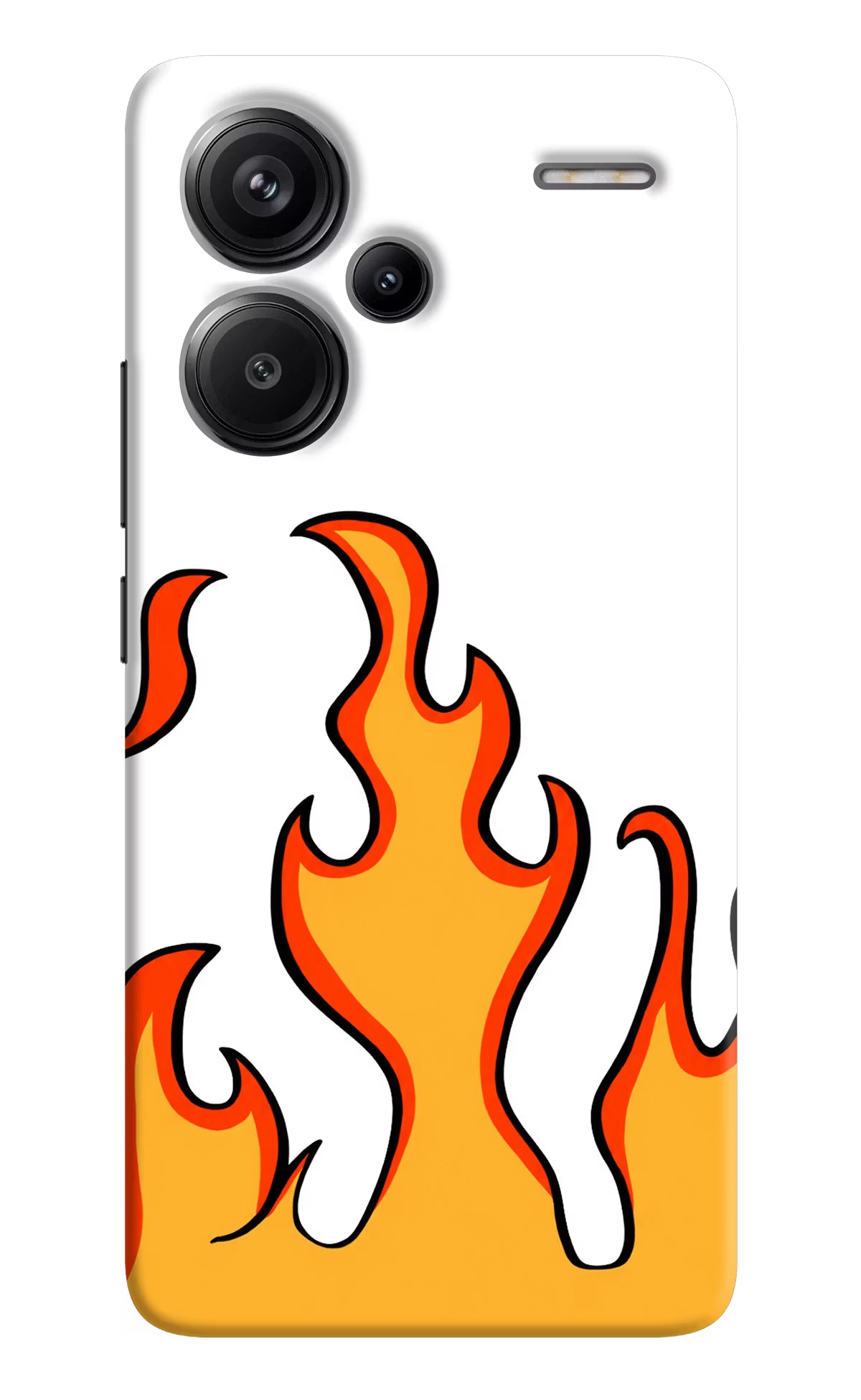 Fired Up – White Redmi Note 13 Pro+ 5G Hard Case Back Cover by Casekaro