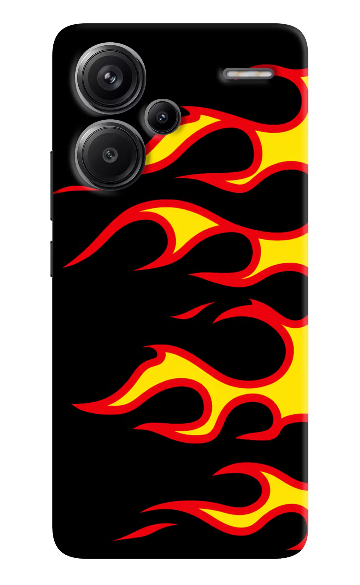 Side Sweep Flames Redmi Note 13 Pro+ 5G Hard Case Back Cover by Casekaro