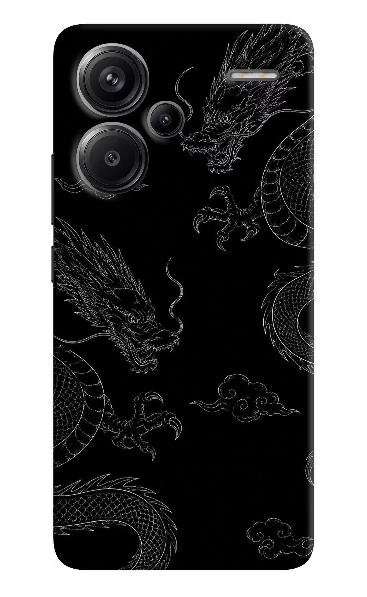 Twin Dragons Redmi Note 13 Pro+ 5G Hard Case Back Cover by Casekaro