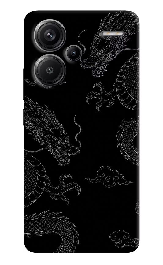 Twin Dragons Redmi Note 13 Pro+ 5G Hard Case Back Cover by Casekaro