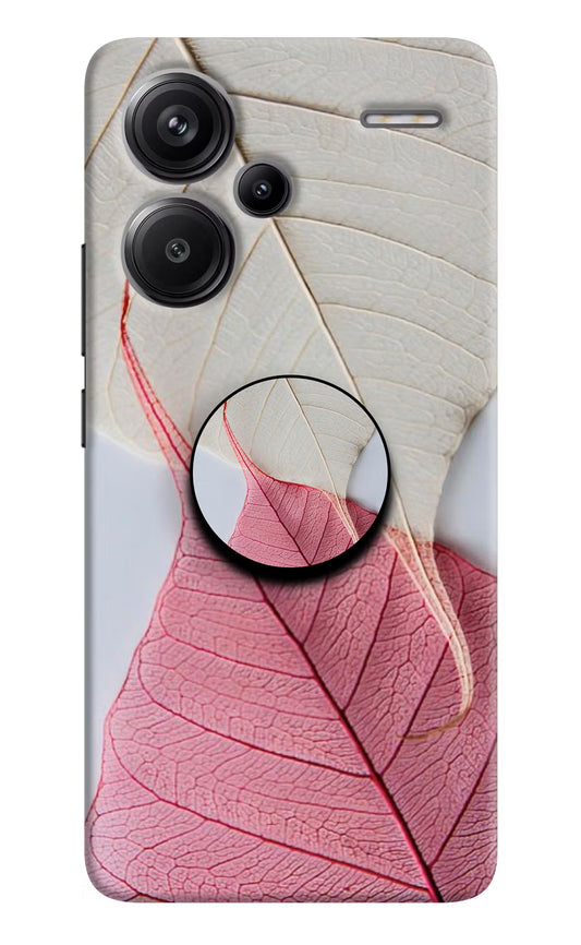 White Pink Leaf Redmi Note 13 Pro+ 5G Pop Case by Casekaro