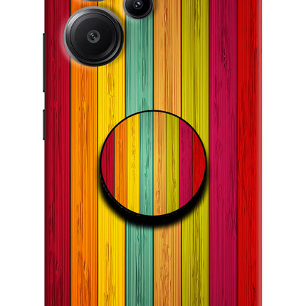 Multicolor Wooden Redmi Note 13 Pro+ 5G Pop Case by Casekaro