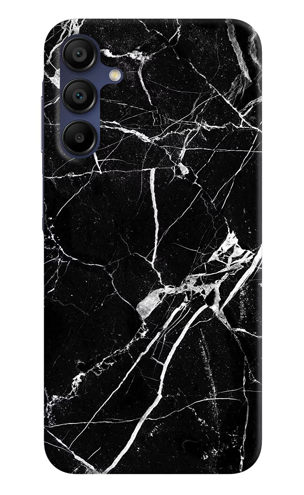 Black Marble Pattern Samsung A15 5G Hard Case Back Cover by Casekaro