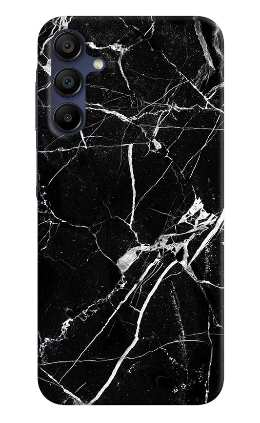 Black Marble Pattern Samsung A15 5G Hard Case Back Cover by Casekaro
