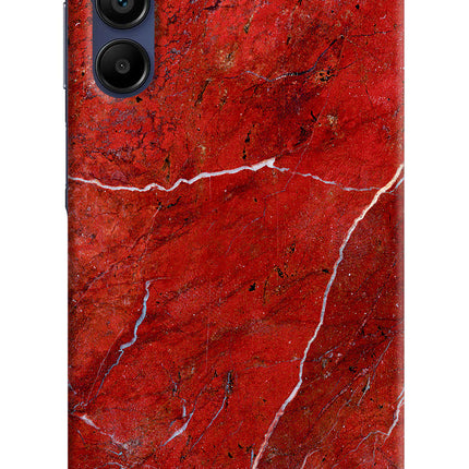 Red Marble Design Samsung A15 5G Hard Case Back Cover by Casekaro