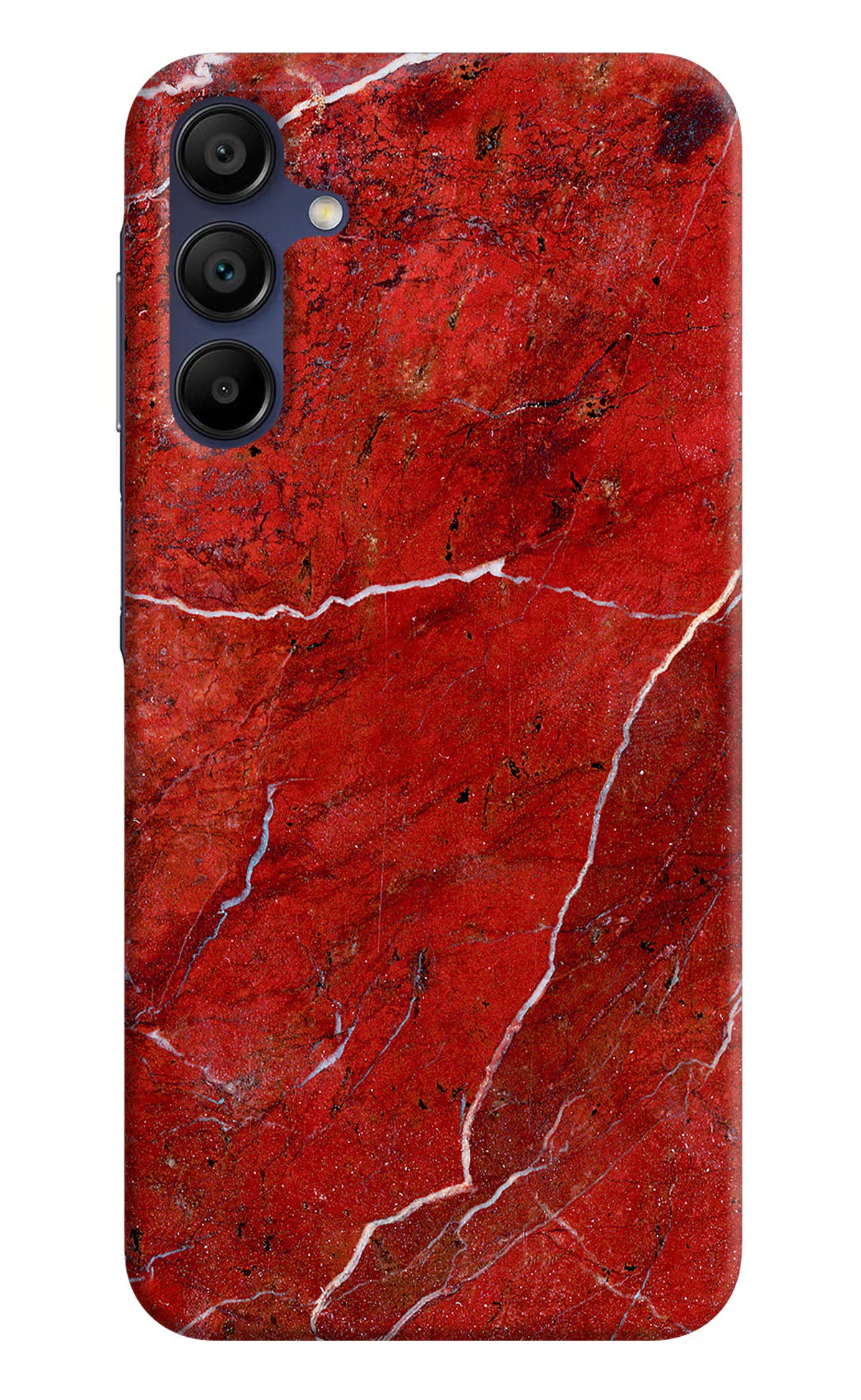 Red Marble Design Samsung A15 5G Hard Case Back Cover by Casekaro