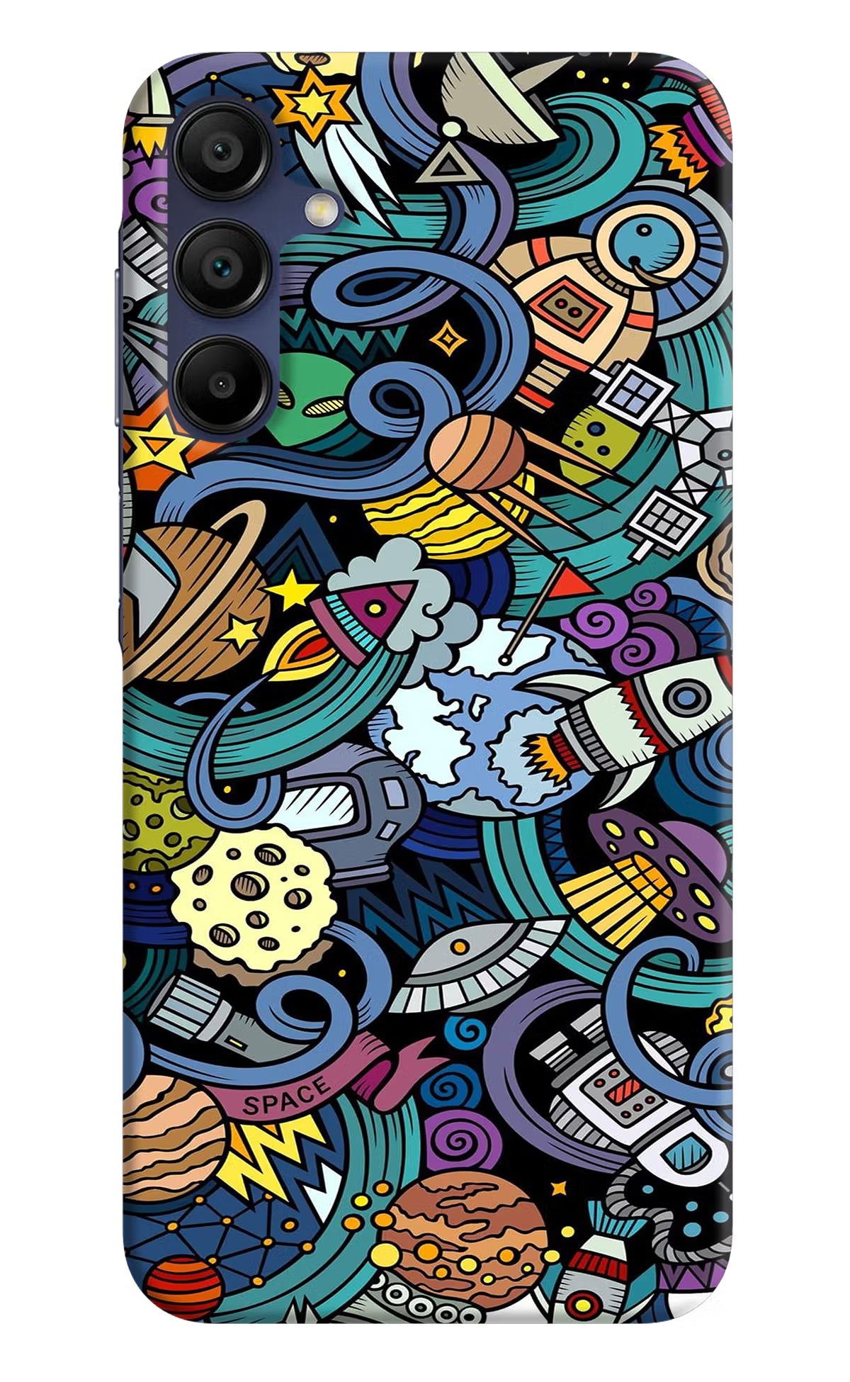 Space Abstract Samsung A15 5G Hard Case Back Cover by Casekaro