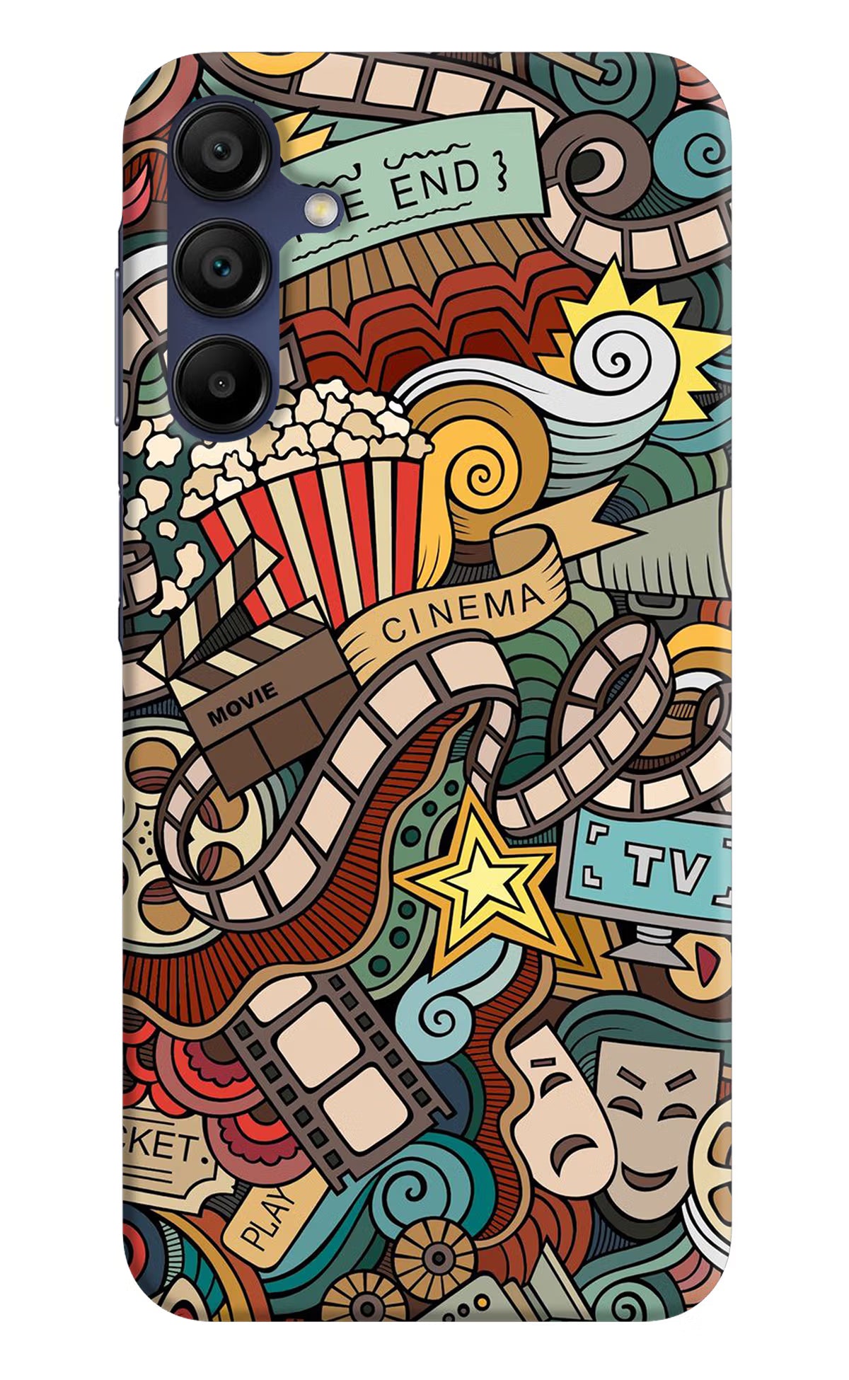 Cinema Abstract Samsung A15 5G Hard Case Back Cover by Casekaro