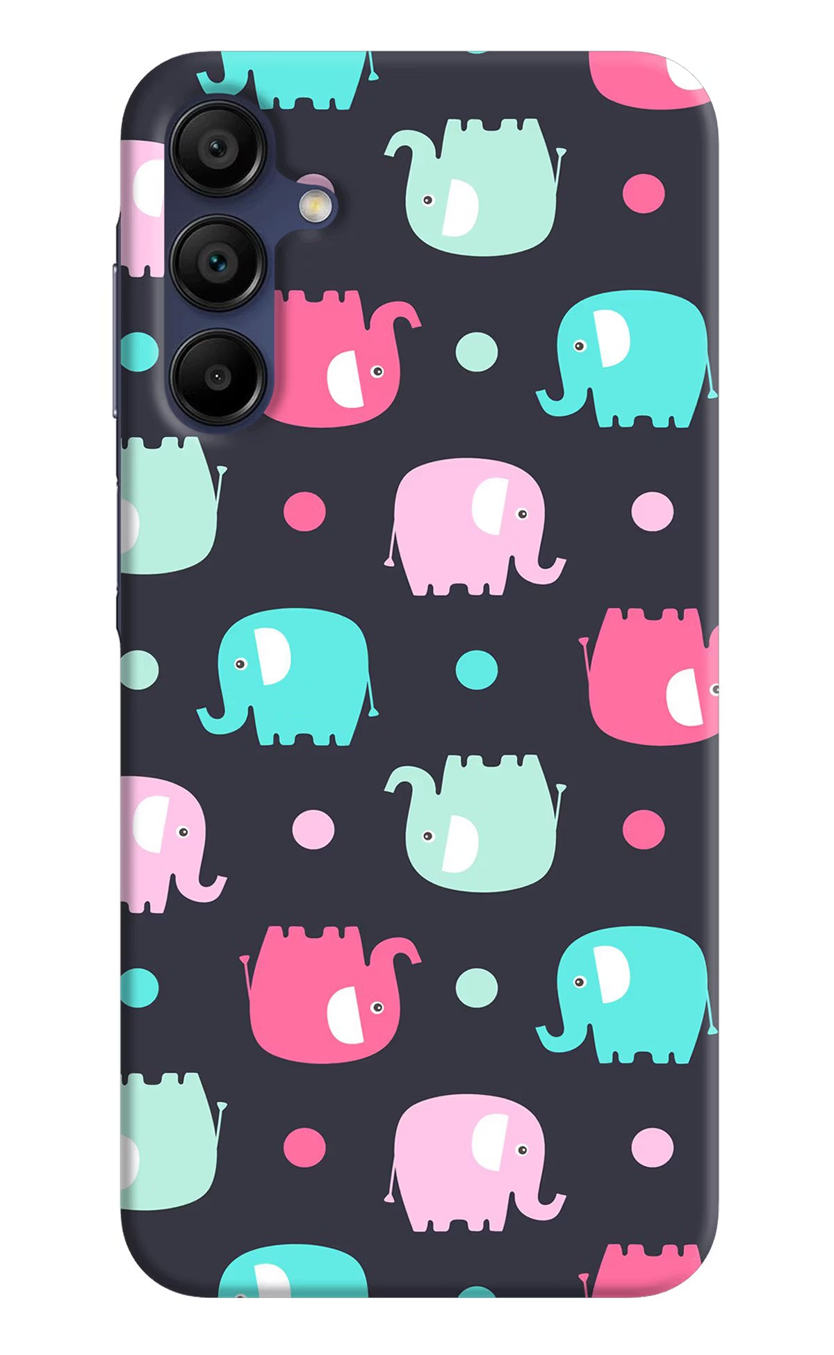 Elephants Samsung A15 5G Hard Case Back Cover by Casekaro