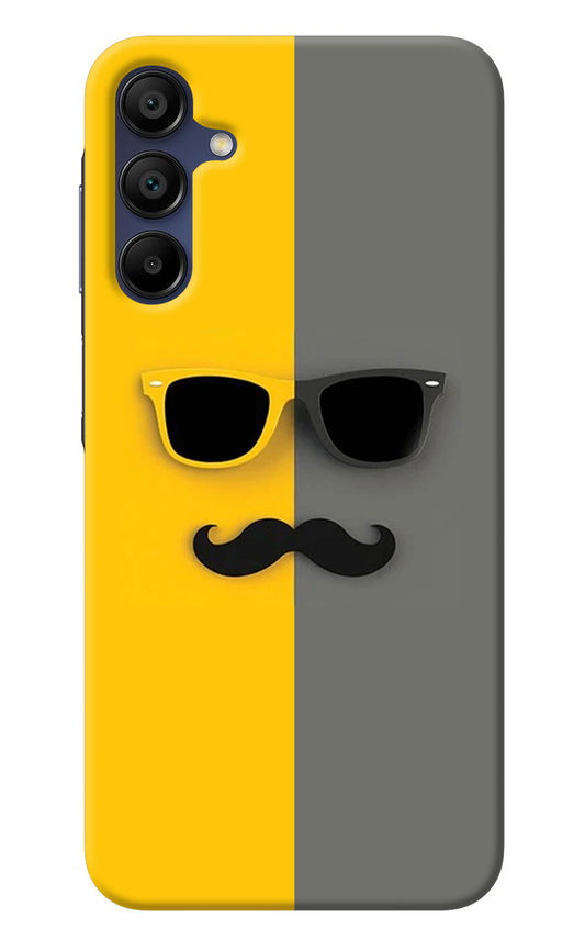 Sunglasses with Mustache Samsung A15 5G Back Cover