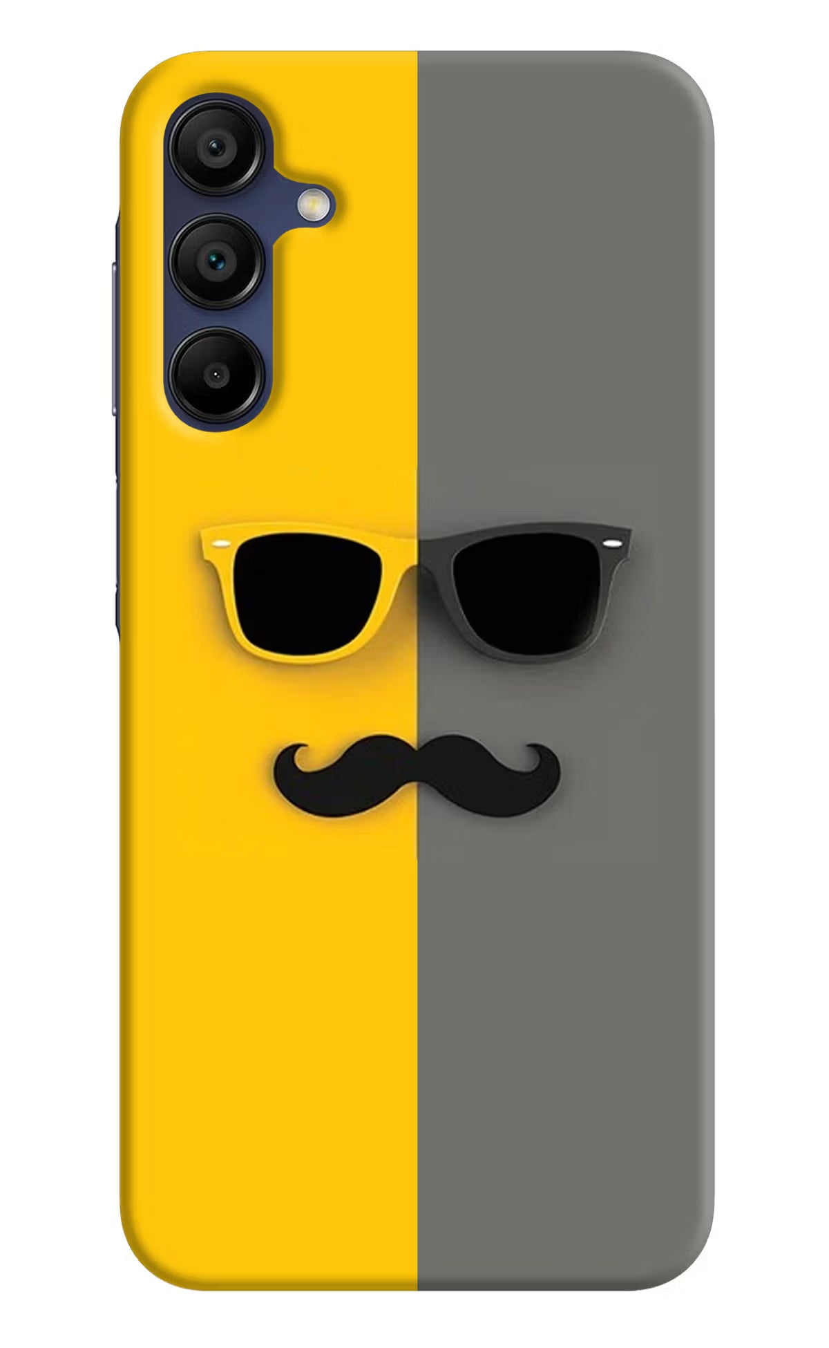 Sunglasses with Mustache Samsung A15 5G Hard Case Back Cover by Casekaro
