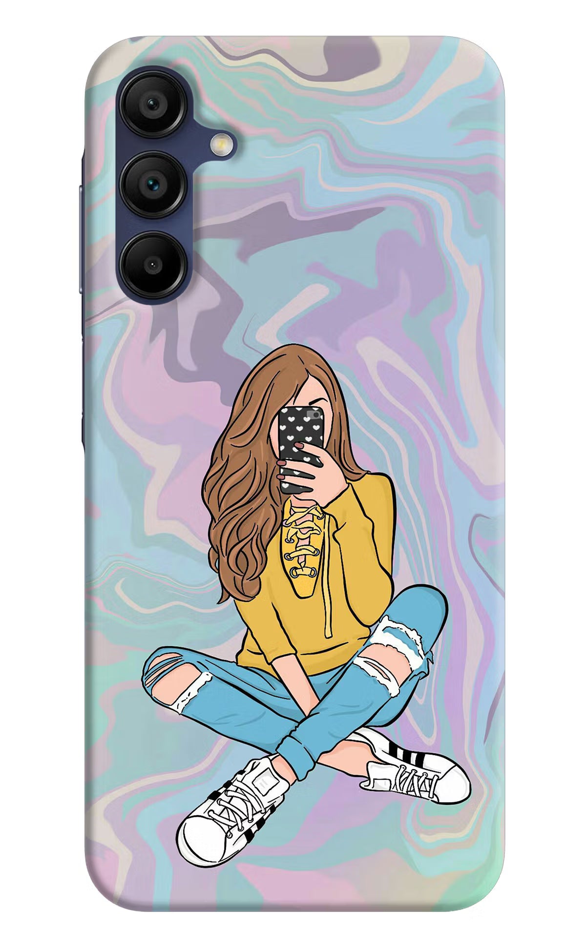 Selfie Girl Samsung A15 5G Hard Case Back Cover by Casekaro