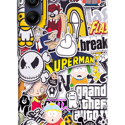 Sticker Bomb Samsung A15 5G Hard Case Back Cover by Casekaro